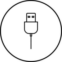 einzigartiges USB-Kabel-Vektorsymbol vektor