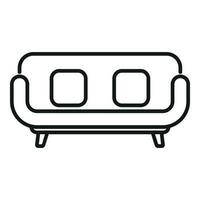 entspannen Zone Sofa Symbol Gliederung Vektor. Zimmer Möbel vektor