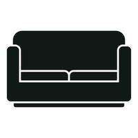 Salon Textil- Sofa Symbol einfach Vektor. Innere Möbel vektor
