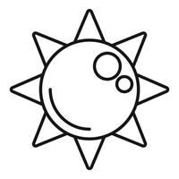Vitamin d Sonnenlicht Symbol Gliederung Vektor. Sonne Haut vektor