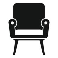 entspannen Sessel Symbol einfach Vektor. Innere Möbel vektor