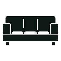 Stil Sofa Symbol einfach Vektor. Zimmer Möbel vektor