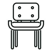 entspannen Sanft Stuhl Symbol Gliederung Vektor. Büro vip vektor