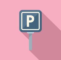 parkering tecken ikon platt vektor. plats transport vektor