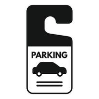 Parkplatz Etikett Symbol einfach Vektor. Raum LKW vektor