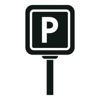 Parkplatz Zeichen Symbol einfach Vektor. Platz Transport vektor