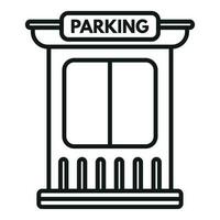parkering Port ikon översikt vektor. vägtull vakt vektor