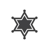 Sheriff Abzeichen Logo Symbol Illustration Vektor Design