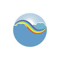 Regenbogen-Logo-Symbol-Vektor-Vorlage vektor