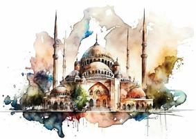 Vektor Aquarell von selimiye Moschee bemerkenswert die Architektur