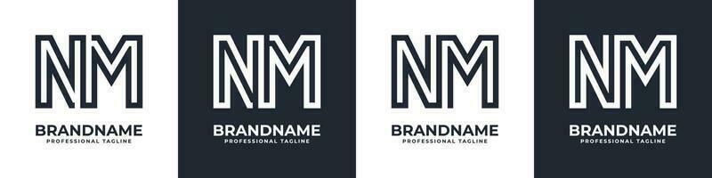 einfach nm Monogramm Logo, geeignet zum irgendein Geschäft mit nm oder mn Initial. vektor