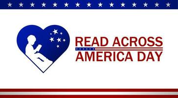 läsa tvärs över Amerika dag tema. vektor illustration. lämplig för affisch, banderoller, kampanj och hälsning kort.