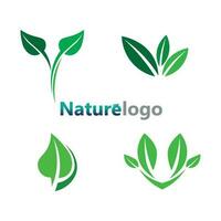 Blatt-Logo-Design-Vektor für Natursymbol-Vorlage editierbar, grünes Blatt-Logo-Ökologie-Naturelement-Vektorsymbol. vektor