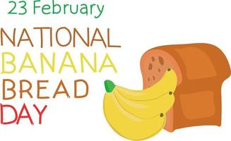 nationell banan bröd dag vektor illustration.