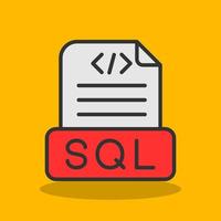 SQL-Datei-Vektor-Icon-Design vektor