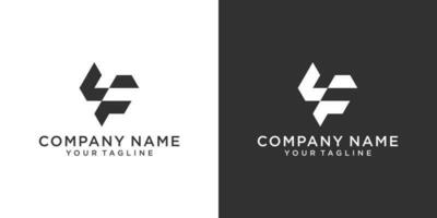 lf oder fl Initiale Brief Logo Design Vorlage vektor