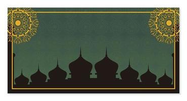 islamic bakgrund, med skön mandala prydnad. vektor mall för banderoller, hälsning kort för islamic högtider.