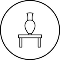 Vase-Ausstellungsvektor-Symbol vektor