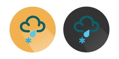 Wetter Symbol, Wolke, Regen, Schnee, Regen tropfen, Schneeflocke Symbole, Vorhersage, Klima und Meteorologie Symbole , Wetter Logo bunt Vektor Symbole
