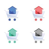 hus köpa, Hem försäljning, Hem vagn, hus i hand vektor ikon, köpa egendom, hus försäljning ikon vektor ikoner i flera olika färger