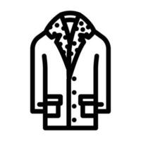 Shearling Oberbekleidung männliche Symbol Leitung Vektor Illustration