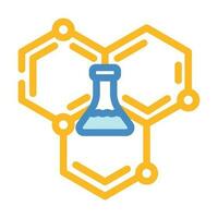 vetenskaplig molekyl strukturera Färg ikon vektor illustration