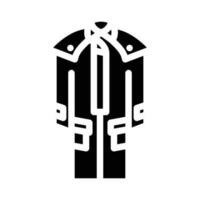 Staubtuch Oberbekleidung männlich Glyphe Symbol Vektor Illustration