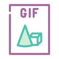 gif Datei Format dokumentieren Farbe Symbol Vektor Illustration