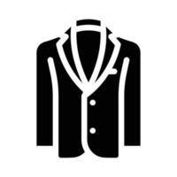 Blazer Oberbekleidung männlich Glyphe Symbol Vektor Illustration