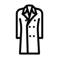 Mantel Oberbekleidung männliche Linie Symbol Vektor Illustration
