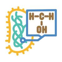 mikrobiologi molekyl strukturera Färg ikon vektor illustration