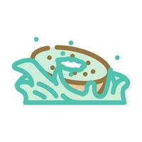 Saft Kiwi Splash Farbe Symbol Vektor Illustration