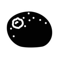 Kiwi Obst Glyphe Symbol Vektor Illustration