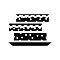 lecker Schokolade Süßigkeiten Essen Glyphe Symbol Vektor Illustration