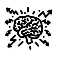 Brainstorming Gehirn Linie Symbol Vektor Illustration