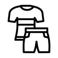 sportkläder kondition sport linje ikon vektor illustration