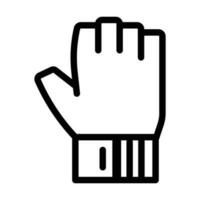 Handschuhe Fitness Sport Linie Symbol Vektor Illustration