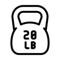 Kettlebell Fitness Sport Linie Symbol Vektor Illustration