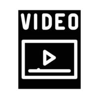 Video Datei Format dokumentieren Glyphe Symbol Vektor Illustration