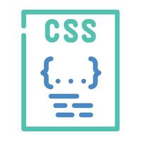 CSS Datei Format dokumentieren Farbe Symbol Vektor Illustration