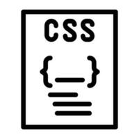 CSS Datei Format dokumentieren Linie Symbol Vektor Illustration