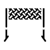 Badminton Netz Glyphe Symbol Vektor Illustration