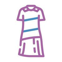 Frauen Kleid Badminton Farbe Symbol Vektor Illustration