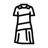 Frauen Kleid Badminton Linie Symbol Vektor Illustration