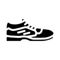 Schuhwerk Schuhe Badminton Glyphe Symbol Vektor Illustration