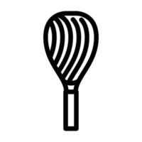 Schläger Spiel Badminton Linie Symbol Vektor Illustration