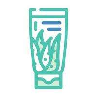 Sahne Aloe vera Farbe Symbol Vektor Illustration