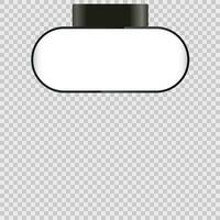 Licht Box Attrappe, Lehrmodell, Simulation zum Anzeigen Design auf Transparenz Hintergrund, 2 Werbetafeln verwenden wie Werbung Zeichen Vektor Illustration