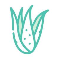 Pflanze Aloe vera Farbe Symbol Vektor Illustration