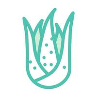 Grün Aloe vera Farbe Symbol Vektor Illustration